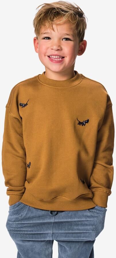 HEMA Takkie Kindertrui Sweatstof Middenbruin