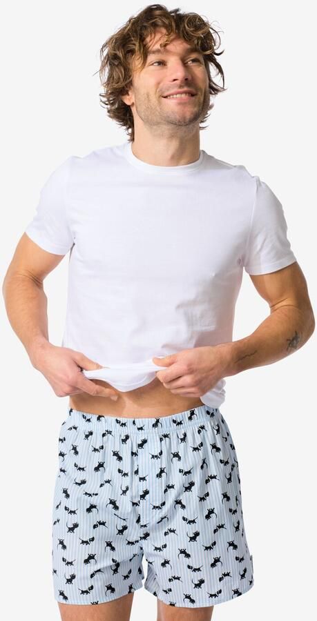 HEMA Takkie Losse Herenboxer Strepen Blauw (blauw) - Foto 2