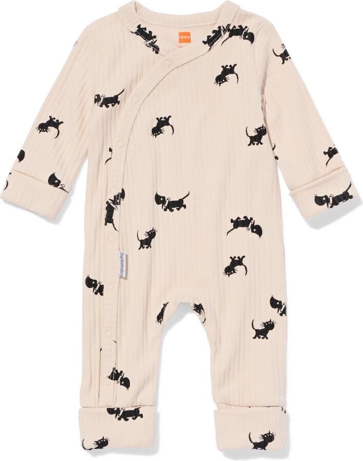 HEMA Takkie Newborn Meegroei Boxpakje LENZING™ ECOVERO™ Rib Ecru (ecru) - Foto 2