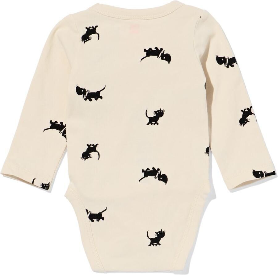 HEMA Takkie Newborn Meegroei Overslagromper Ecru (ecru)