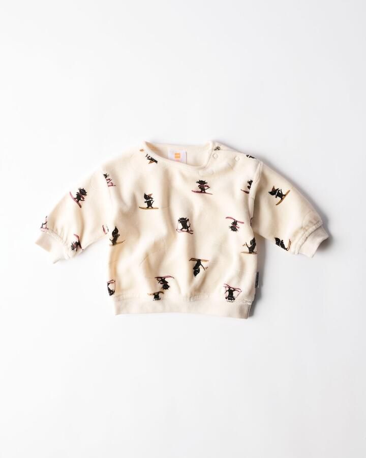 HEMA Takkie Newborn Trui Velours Ecru