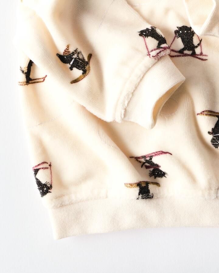 HEMA Takkie Newborn Trui Velours Ecru - Foto 2