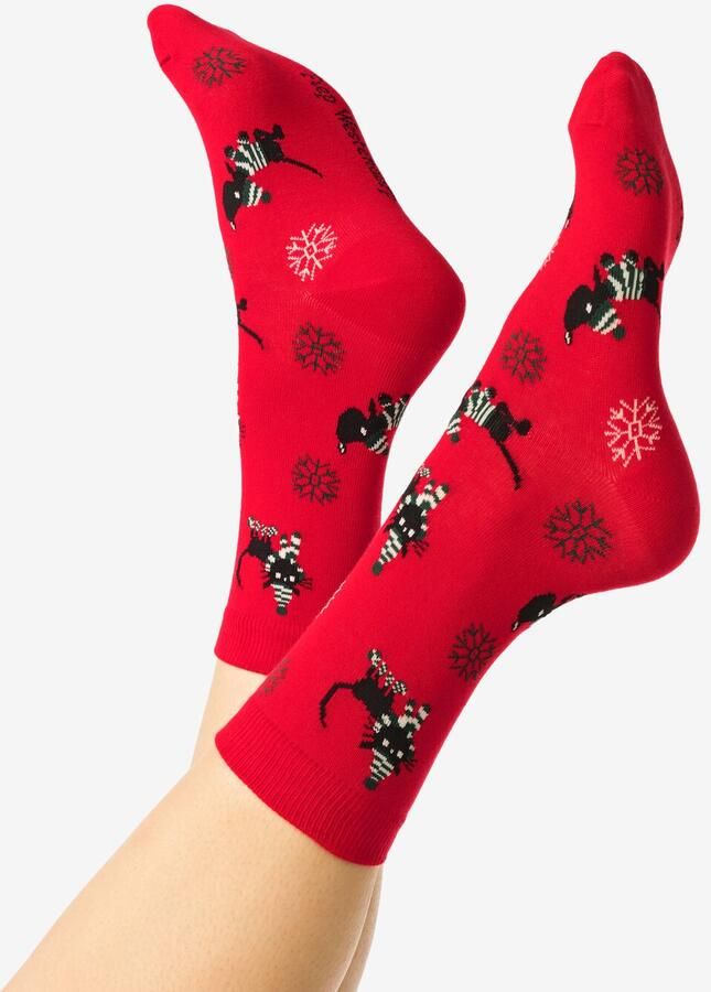 HEMA Takkie Sokken Voor Volwassenen Rood (rood)