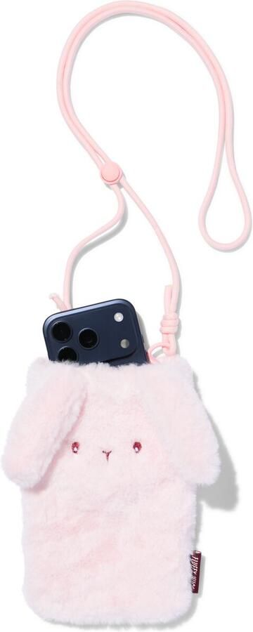 HEMA Telefoontasje 18.5x12cm Fluffy Konijn - Foto 2