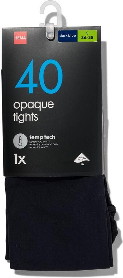 HEMA Temp Tech Panty 40denier Donkerblauw (donkerblauw) - Foto 3