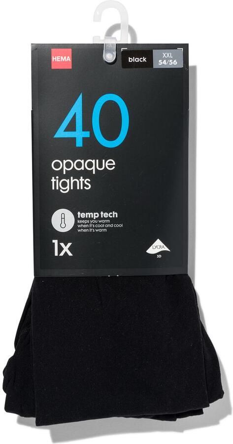 HEMA Temp Tech Panty 40denier Zwart (zwart) - Foto 2