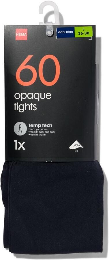 HEMA Temp Tech Panty 60denier Donkerblauw (donkerblauw) - Foto 3