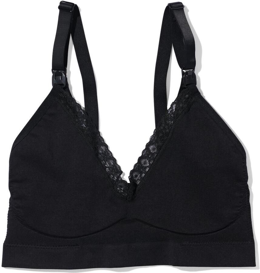 HEMA Voedingsbh Naadloos Met Kant Zwart (zwart) - Foto 2