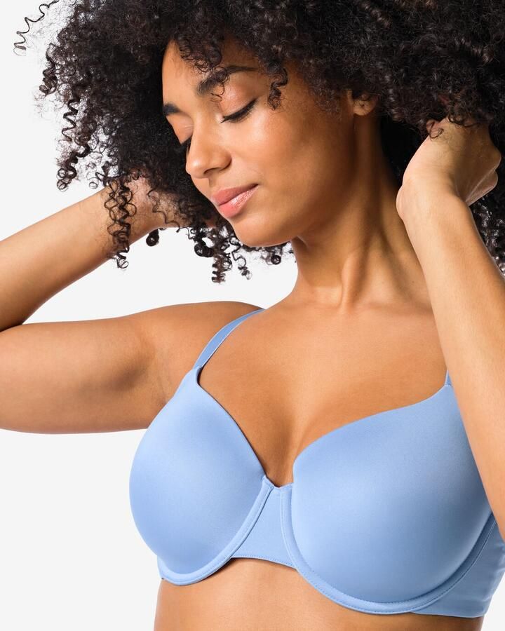HEMA Voorgevormde Bh Met Beugel Blauw (blauw)