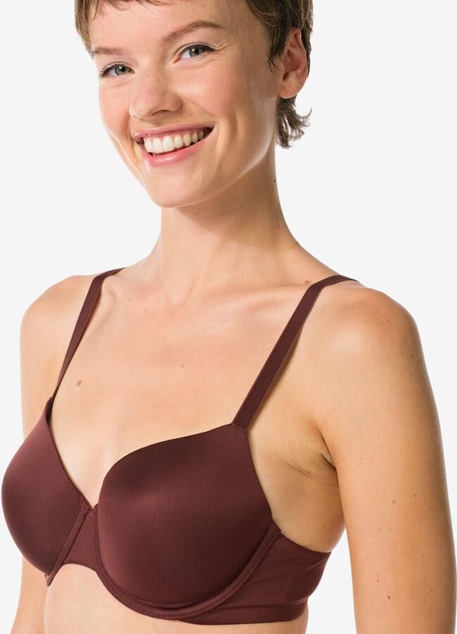 HEMA Voorgevormde Bh Met Beugel Recycled Micro Donkerbruin (donkerbruin) - Foto 1