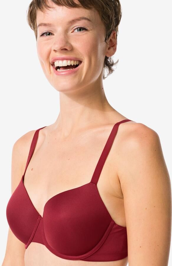 HEMA Voorgevormde Bh Met Beugel Donkerrood (donkerrood) - Foto 2