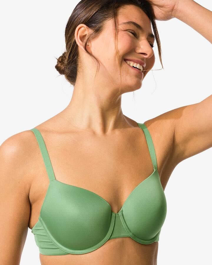 HEMA Voorgevormde Bh Met Beugel Groen (groen)