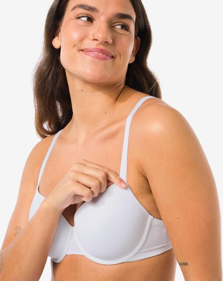 HEMA Voorgevormde Bh Met Beugel Recycled micro Wit (wit)