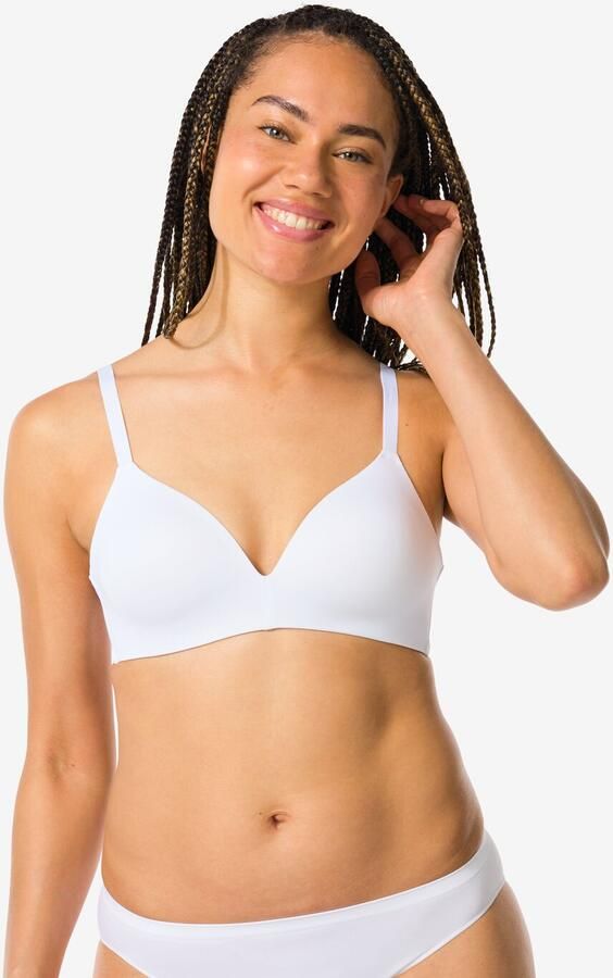 HEMA Voorgevormde Bh Zonder Beugel Recycled micro Wit (wit) - Foto 3
