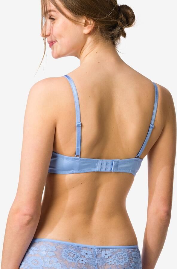 HEMA Voorgevormde Kanten Bh Met Beugel Blauw (blauw) - Foto 2
