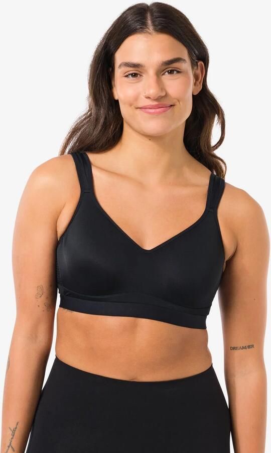 HEMA Voorgevormde Sportbh Heavy Support Met Beugel B-F Zwart (zwart) - Foto 3