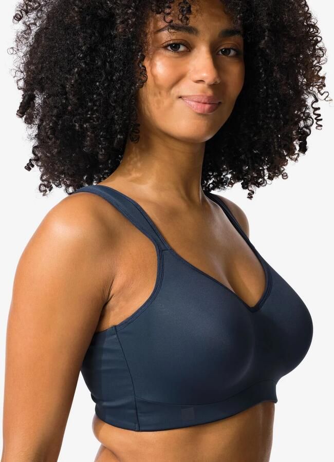 HEMA Voorgevormde Sportbh Heavy Support Met Beugel Donkerblauw (donkerblauw)