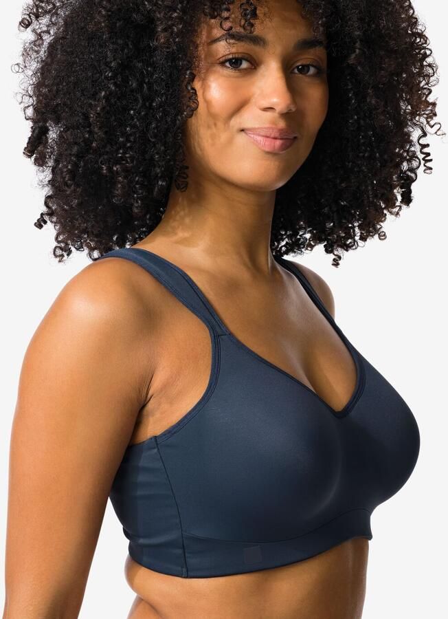 HEMA Voorgevormde Sportbh Heavy Support Met Beugel Donkerblauw (donkerblauw)