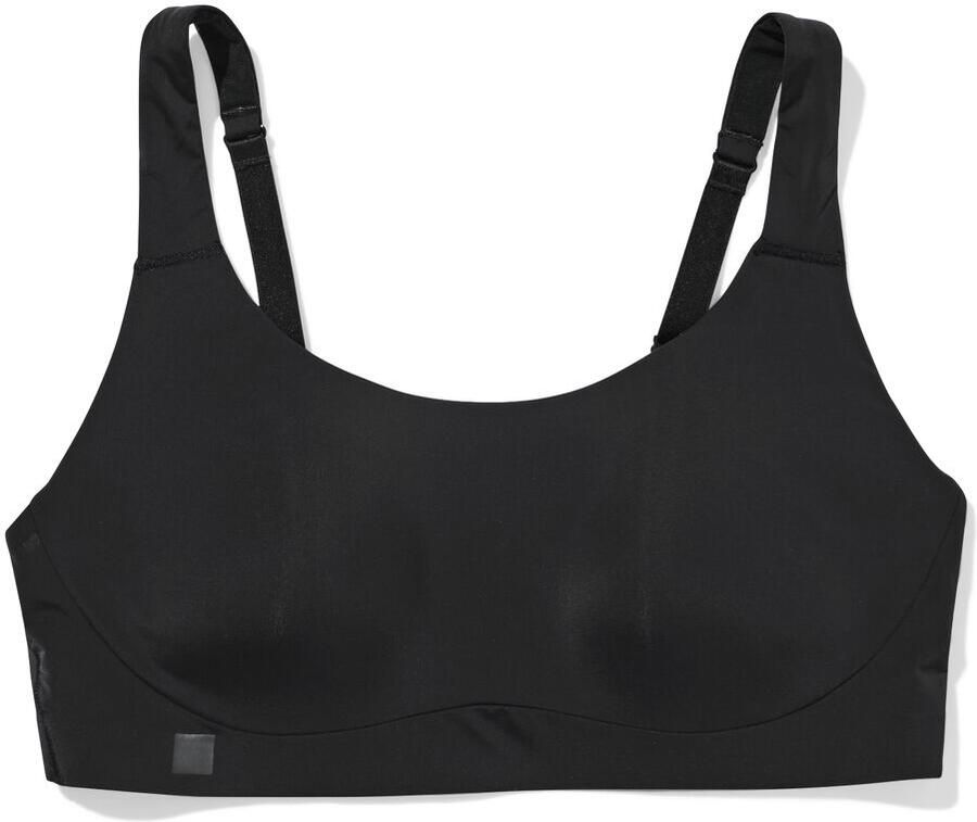 HEMA Voorgevormde Sportbh Zonder Beugel Medium Support Zwart (zwart)