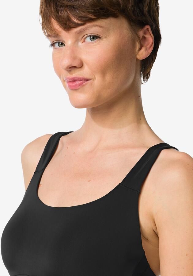 HEMA Voorgevormde Sportbh Zonder Beugel Medium Support Zwart (zwart)