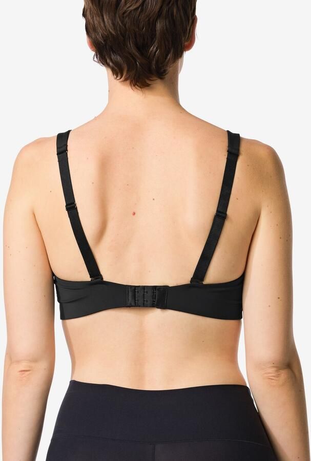 HEMA Voorgevormde Sportbh Zonder Beugel Medium Support Zwart (zwart) - Foto 2