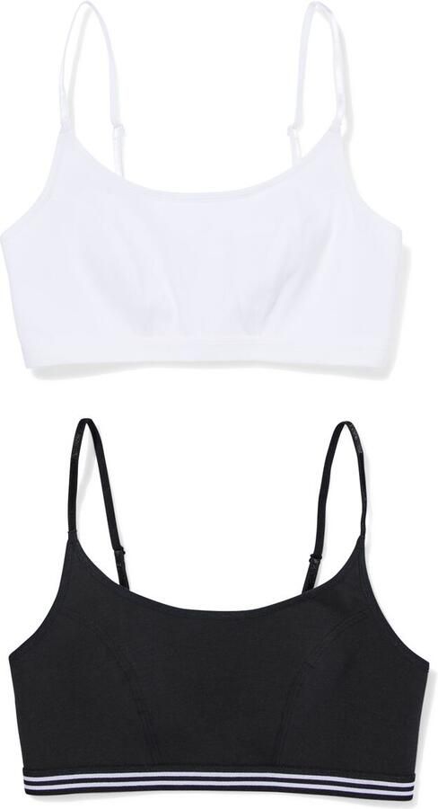 HEMA Voorgevormde Tops Zonder Beugel 2 Stuks Zwart (zwart)