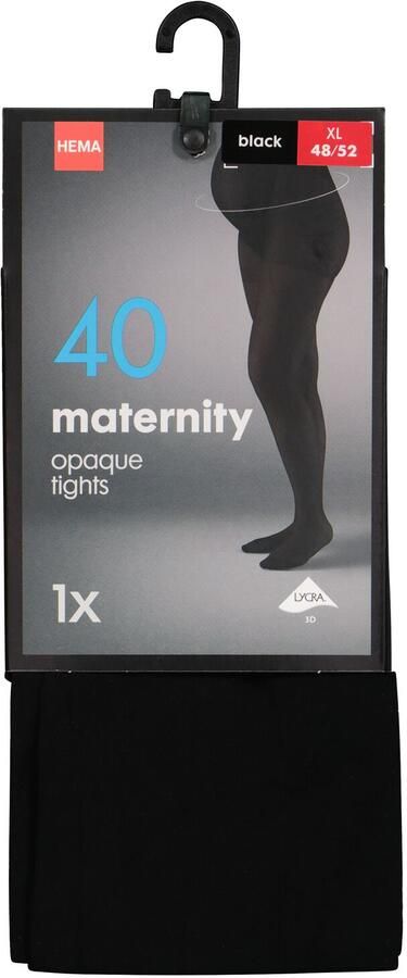 HEMA Zwangerschapspanty Opaque 40 Denier Zwart