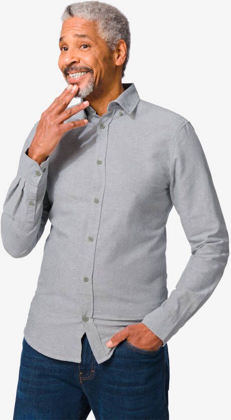 HEMA Heren Oxford Overhemd Groen (groen)