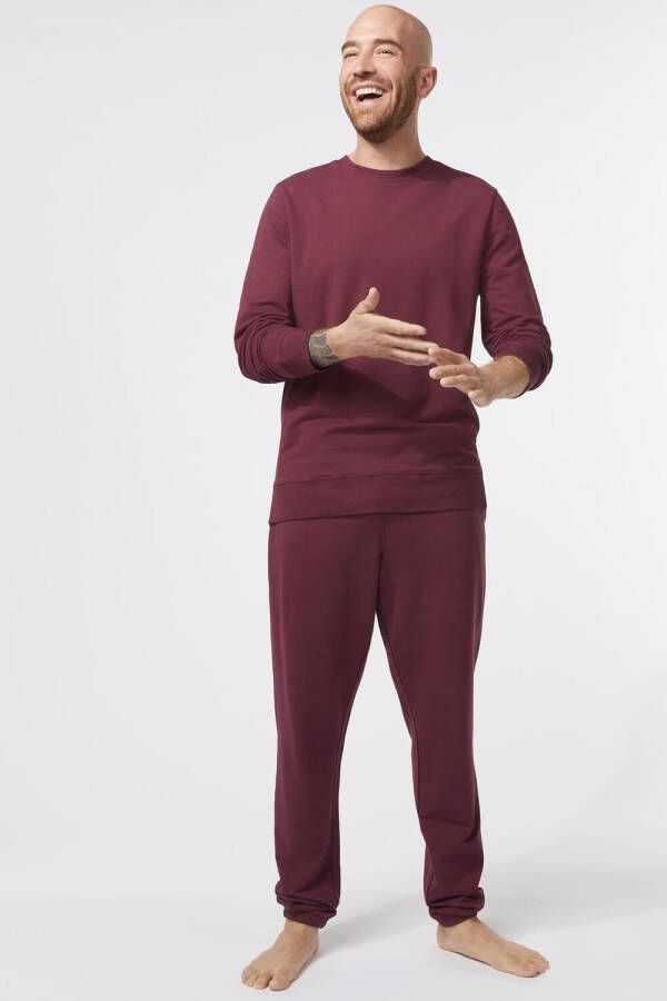 HEMA Heren Pyjamashirt Met Bamboe Aubergine (aubergine)