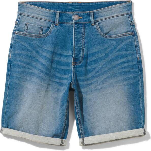 HEMA Heren Short Jogdenim Middenblauw (middenblauw)