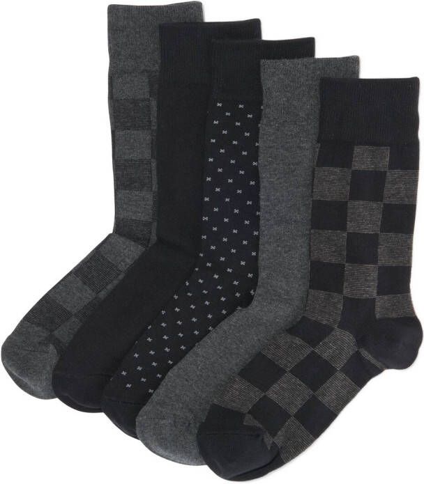 HEMA Heren Sokken Met Katoen 5 Paar Zwart (zwart)