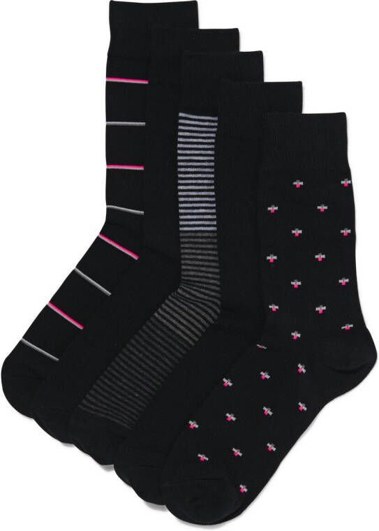 HEMA Heren Sokken Met Katoen Vlieg 5 Paar Zwart (zwart)