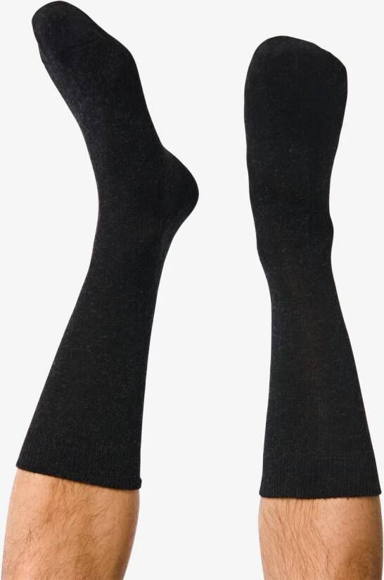 HEMA Heren Sokken Met Wol 2 Paar Zwart (zwart)