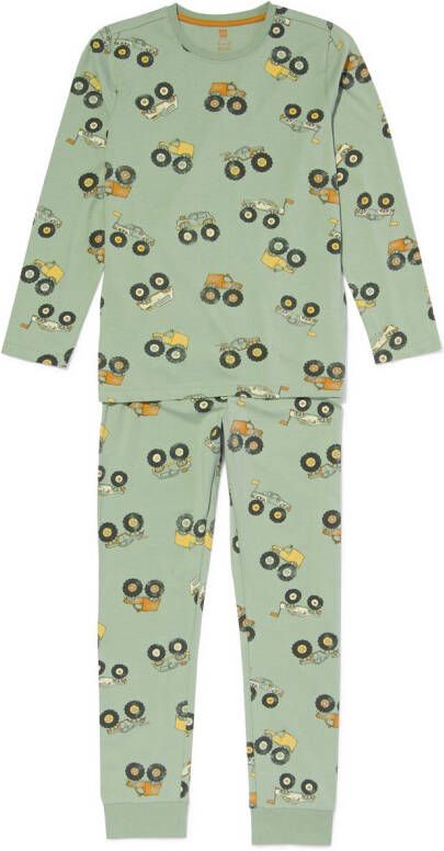 HEMA Kinder Pyjama Auto&apos;s Lichtgroen (lichtgroen)