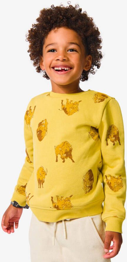 HEMA Kinder Sweater Bizon Geel (geel)
