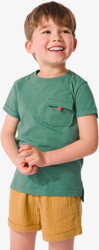 HEMA Kinder T-shirt Met Borstzak Groen (groen)