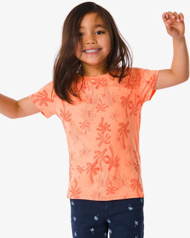 HEMA Kinder T-shirt Palm Neon Feloranje (feloranje)