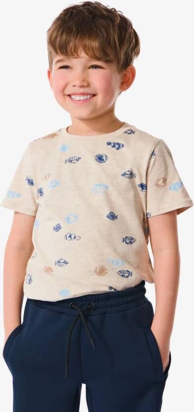 HEMA Kinder T-shirt Vissen (ecru)