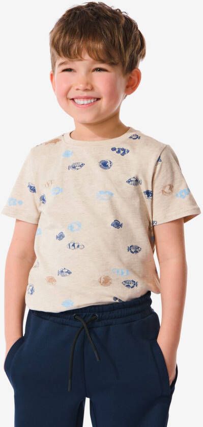 HEMA Kinder T-shirt Vissen (ecru)