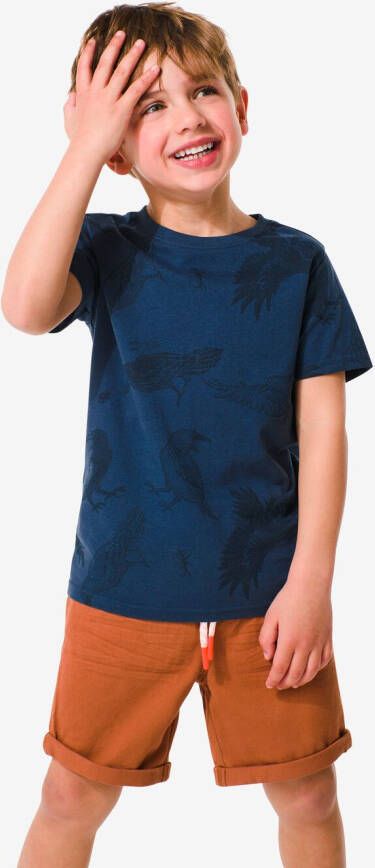 HEMA Kinder T-shirts 2 Stuks Blauw (blauw)