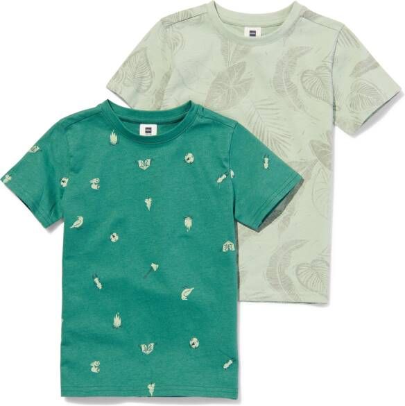 HEMA Kinder T-shirts 2 Stuks Groen (groen)