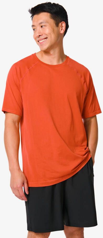 HEMA Naadloos Heren Sportshirt Oranje (oranje)