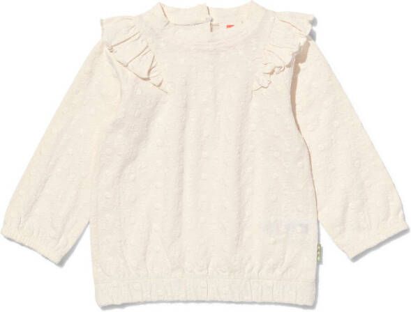 HEMA Newborn Shirt Broderie Gebroken Wit (gebroken wit)