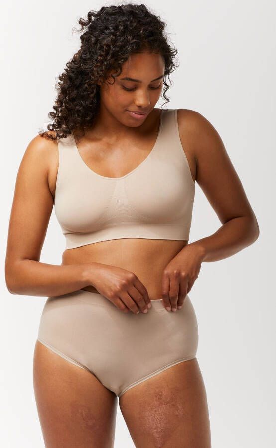 HEMA Niet Voorgevormde Top Naadloos Beige (beige)