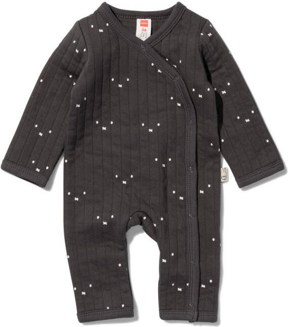 HEMA Nijntje Newborn Jumpsuit Gewatteerd Donkergrijs (donkergrijs)