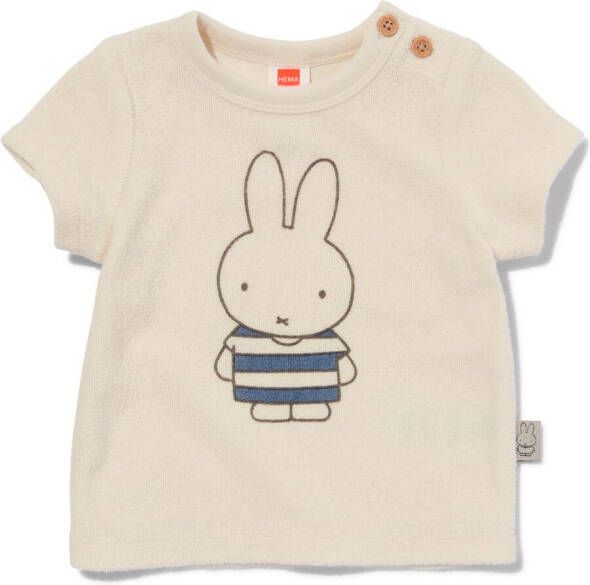 HEMA Nijntje Newborn T-shirt Badstof (ecru)