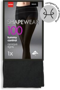 HEMA Panty Tummy Control 100denier Zwart (zwart)