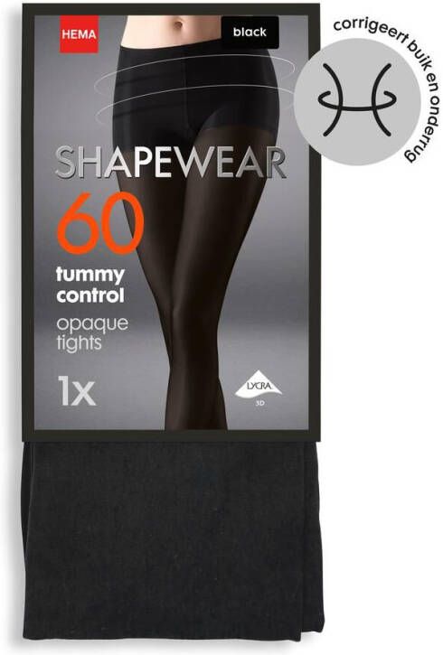 HEMA Panty Tummy Control 60 Denier Zwart (zwart)
