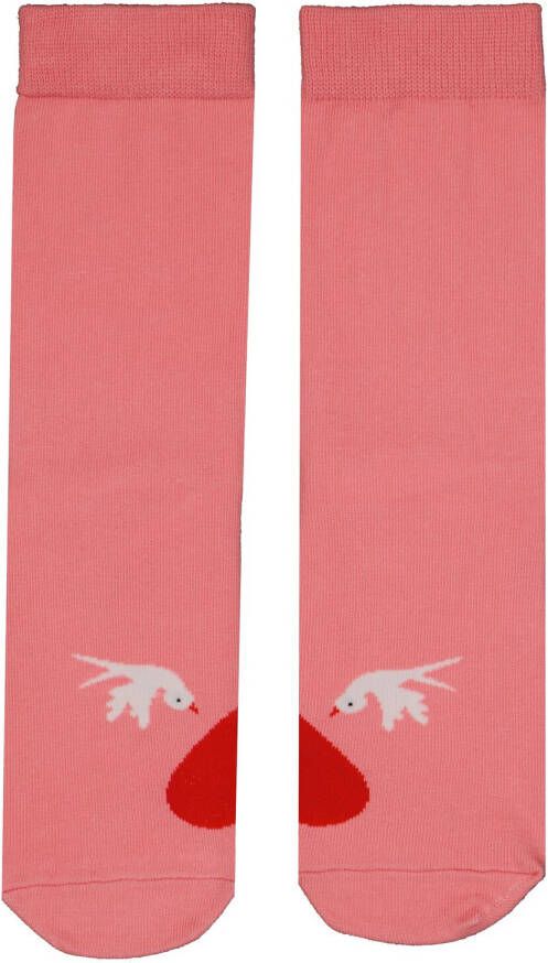 HEMA Sokken Met Katoen Love Is In The Air Roze (roze)