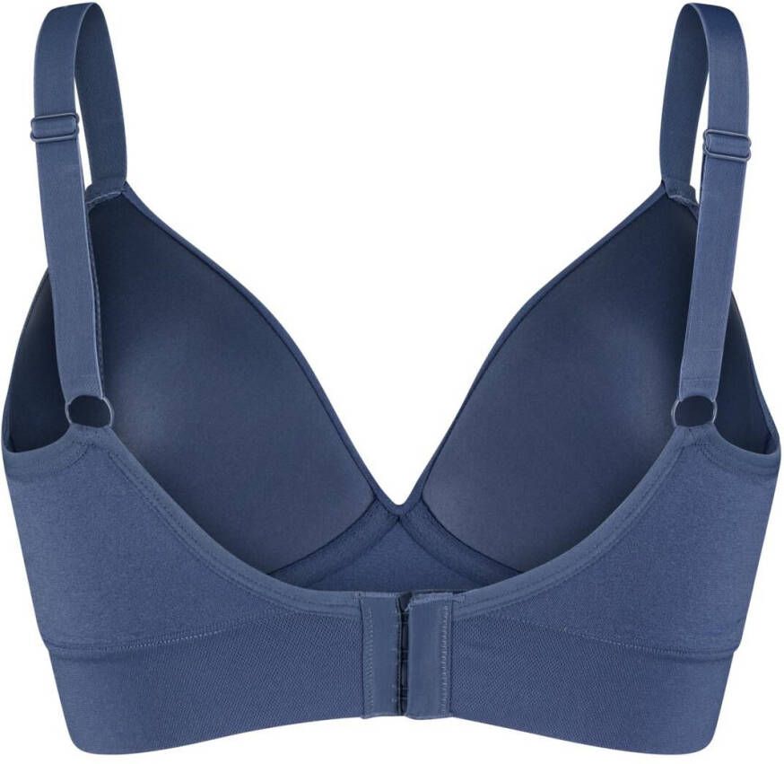 HEMA Voorgevormde Bh Zonder Beugel Micro Blauw (blauw)